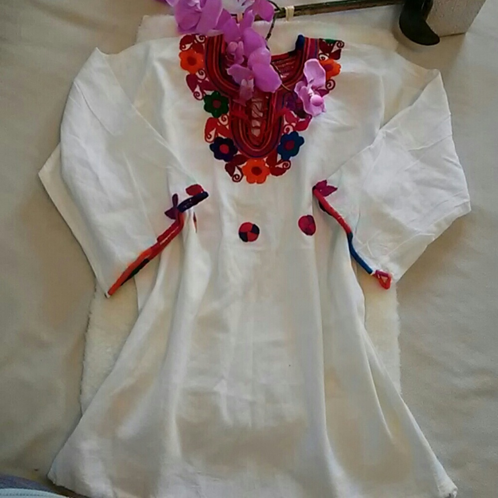 Hand embroidered women's top